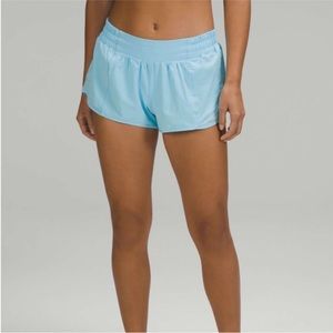 Hotty hot low-rise lined short 2.5 inch Cyan Blue